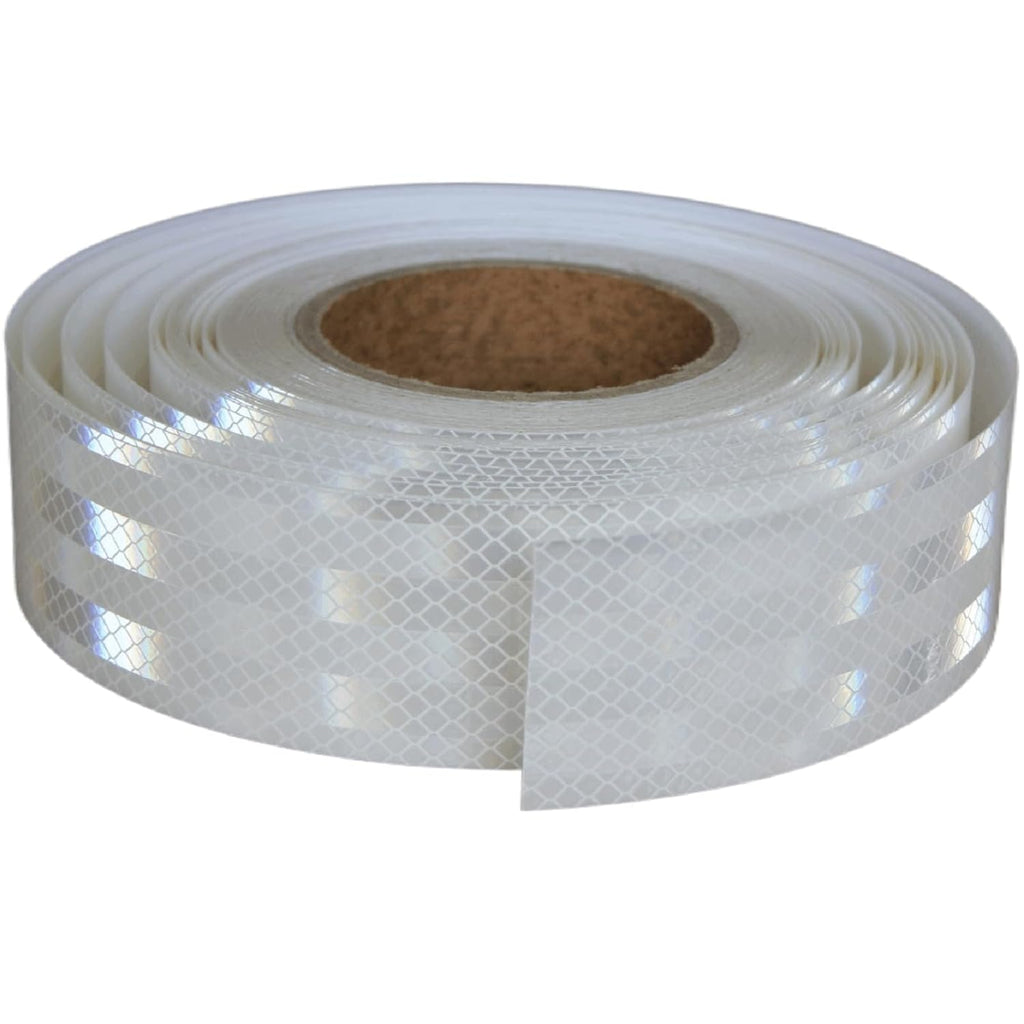 Non Fading White Reflective Tape Outdoor Waterproof 2 inch Wide, High Visibility Warning Industrial Marking Tape,Safety Stickers (168 feet)