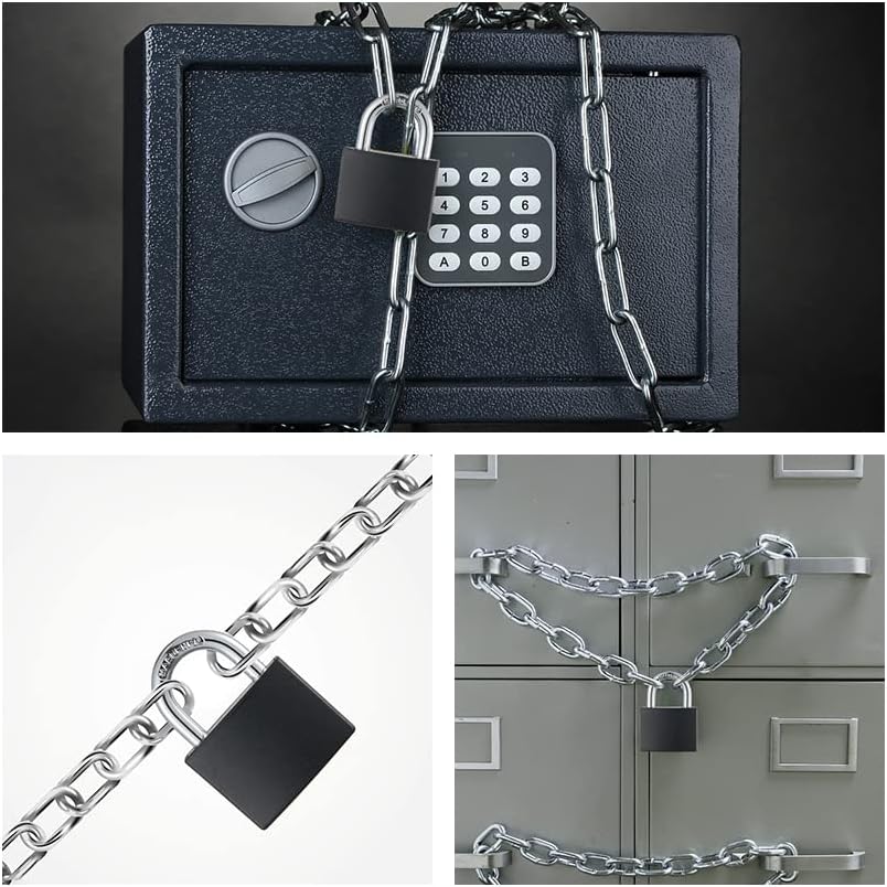 Covered Aluminum Padlock with Key, 8 Pack 1-9/16" Padlocks with Same Key，Key Lock for Outdoors
