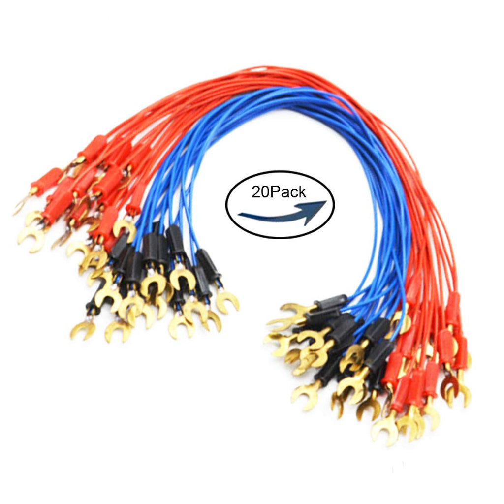 20pcs Circuit Wire connectors:Science Wire Used for Battery Holder/Knife Switch/Bulb Holder Electricity Connection,Great for Demos Teaching Basic Principles of Electricity