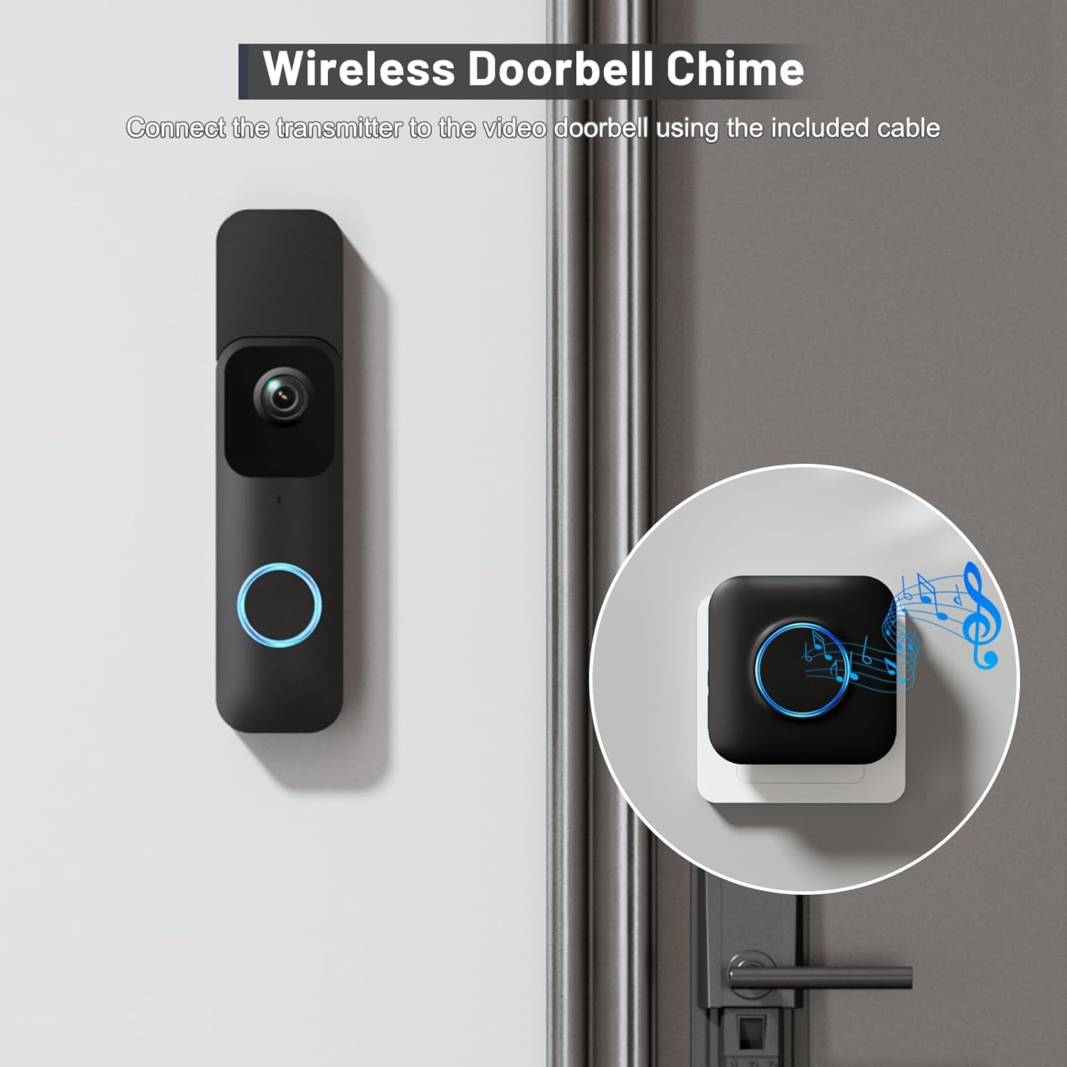 Wireless Doorbell Chime - Compatible with Blink Video Doorbell and Blink Video Doorbell (2nd Gen) (1 Video Doorbell Extender 1 Receiver）