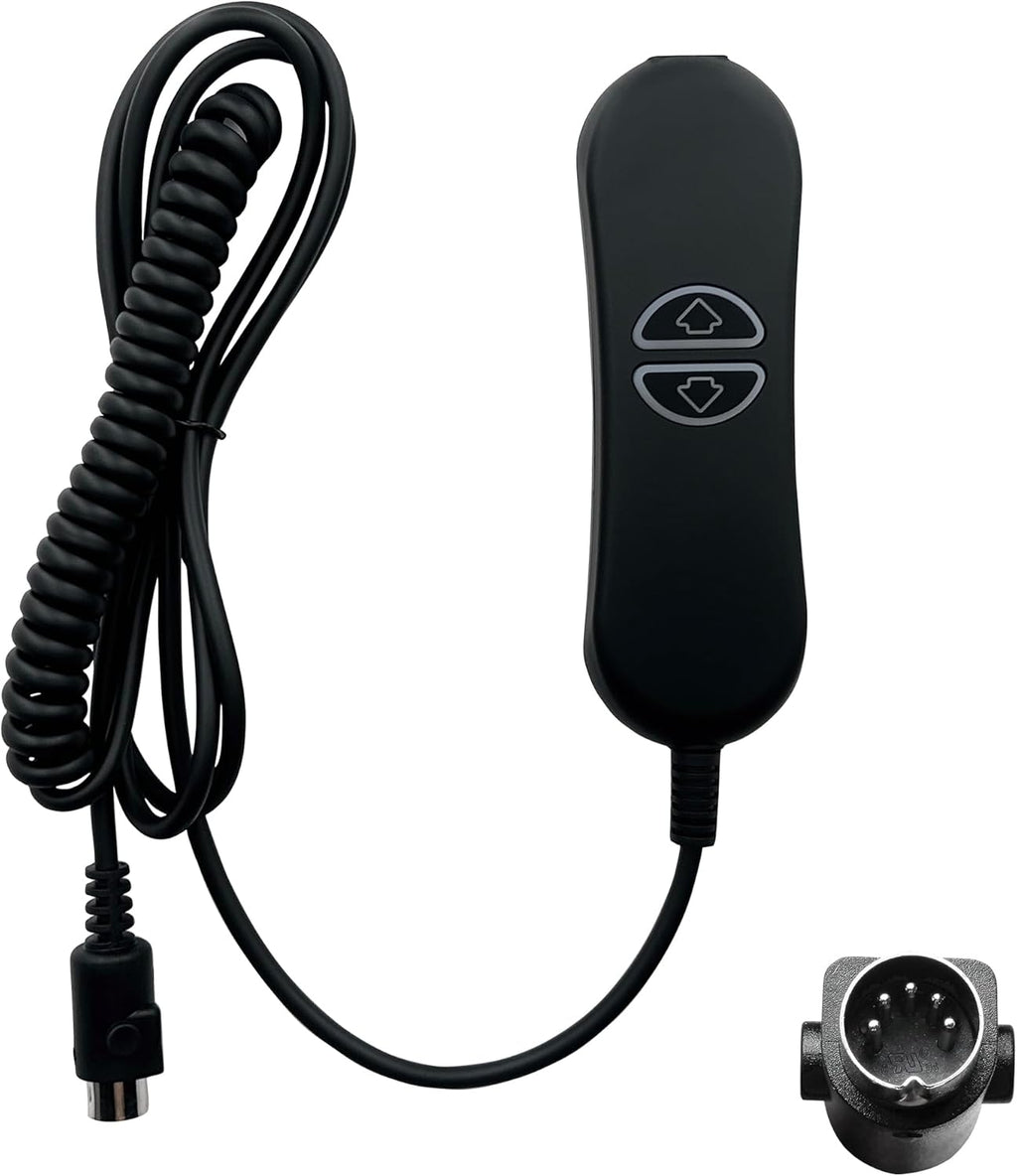 2 Button 5 Pin Prong Hand Control Controller Remote with USB and Backlight for Lift Chairs Electric Sofa Power Recliners