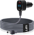 Starlink Mini Car Charger Cable, 3-in-1 Cigarette Lighter Power Adapter with Digital Display, USB C PD 36W & USB A QC 18W Ports, 12V-24V Waterproof 18AWG DC Cable for Trucks, Cars, RVs, Boats (10FT)