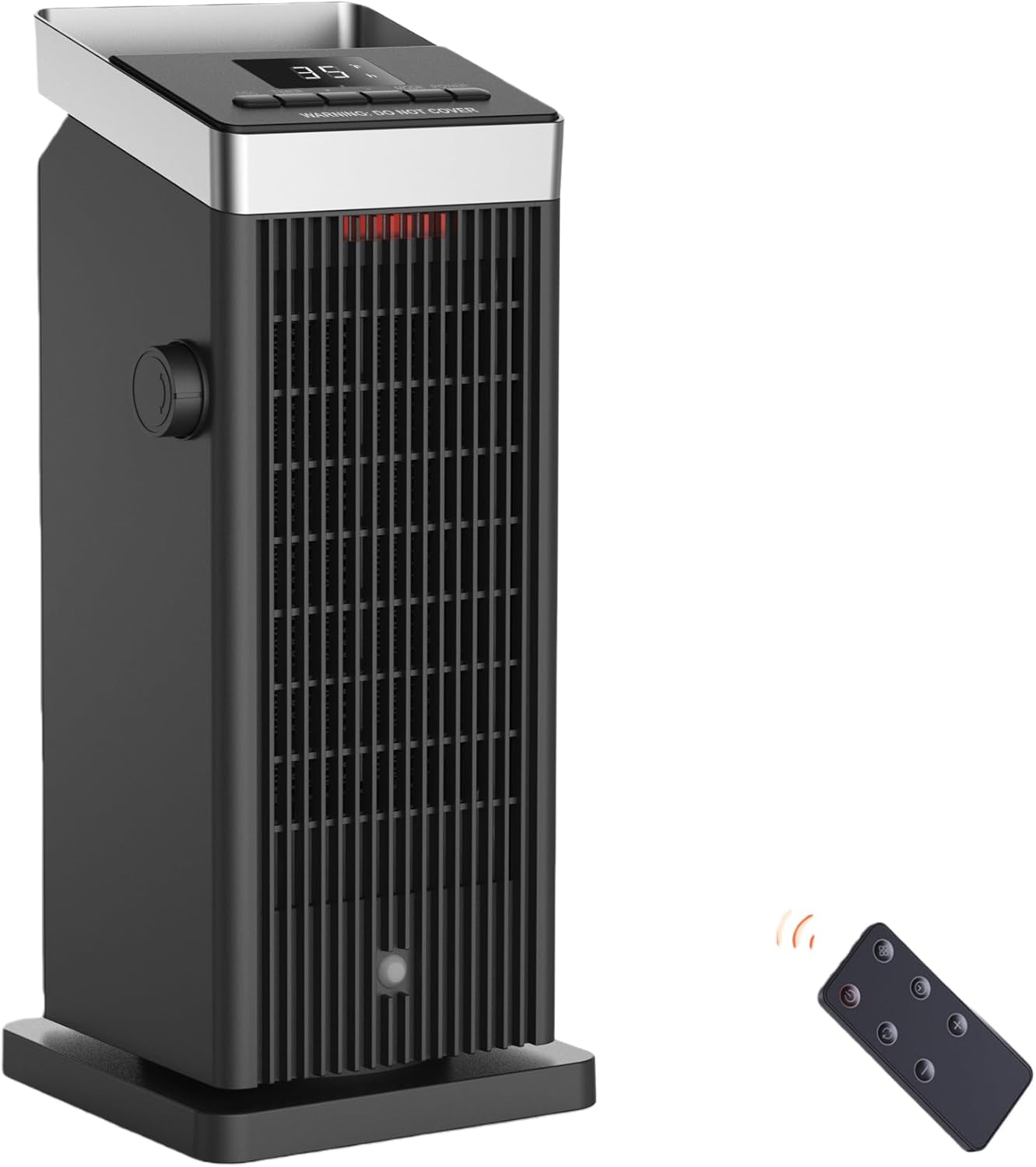 BREEZOME Space Heater for Indoor Use, 1500W Fast Heating Electric Heater with Thermostat, 90°Oscillating PTC Ceramic Heater, 24H Timer