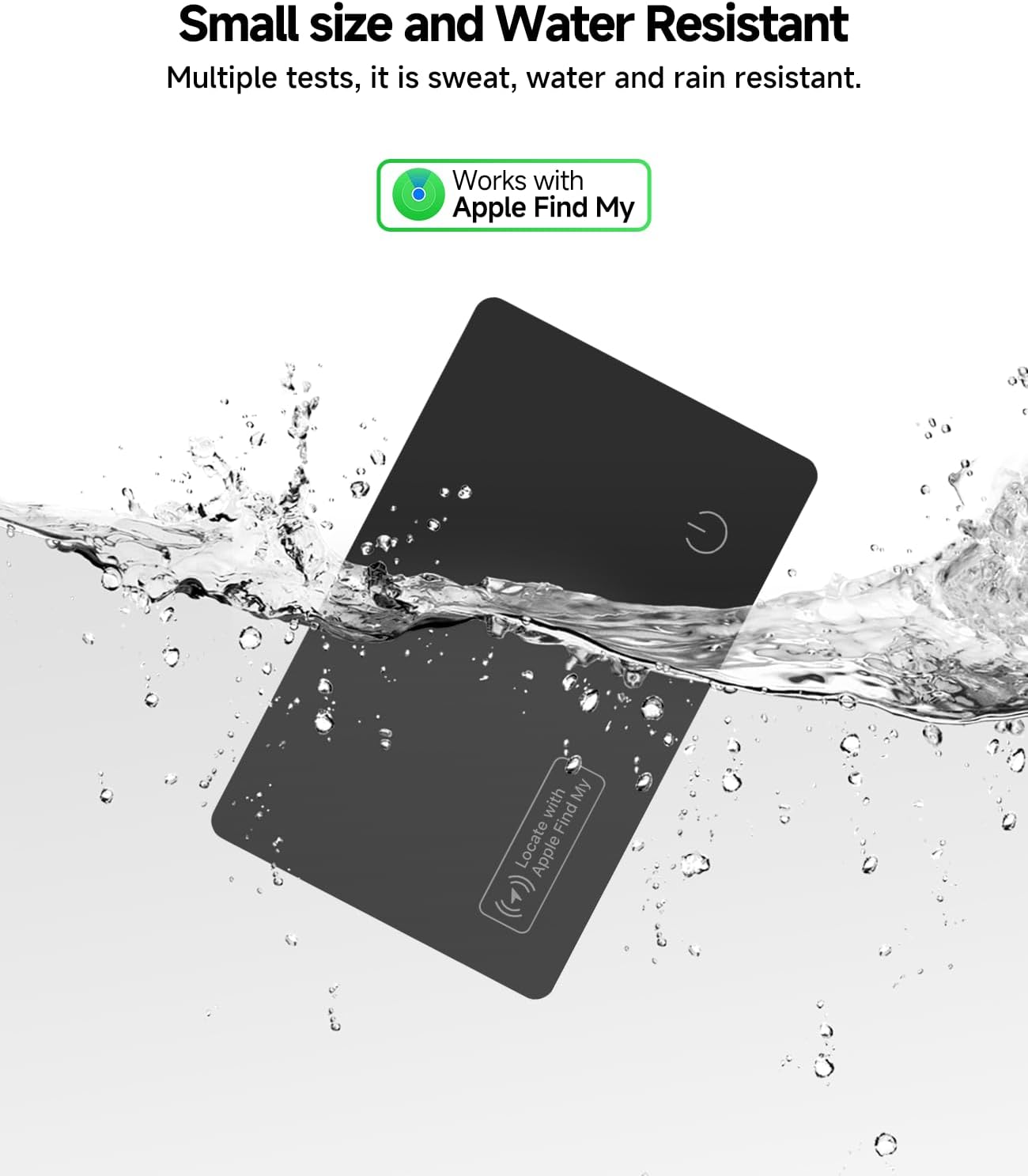 JTD 4 Pack Smart Card Wallet Tracker - Apple Find My Compatible (iOS Only), 0.07in Ultra-Thin IP68 Waterproof Bluetooth Tracker Card, for Wallet, Backpack, Passport