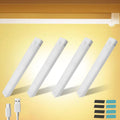 4 PCS Punch-Free Smart Sensor Magnetic Rechargeable Led Lights, Motion Sensor Light Indoor, USB C Rechargeable Closet Under Counter Lighting for Kitchen,Cupboard,Wardrobe (7.8in Warm Light)