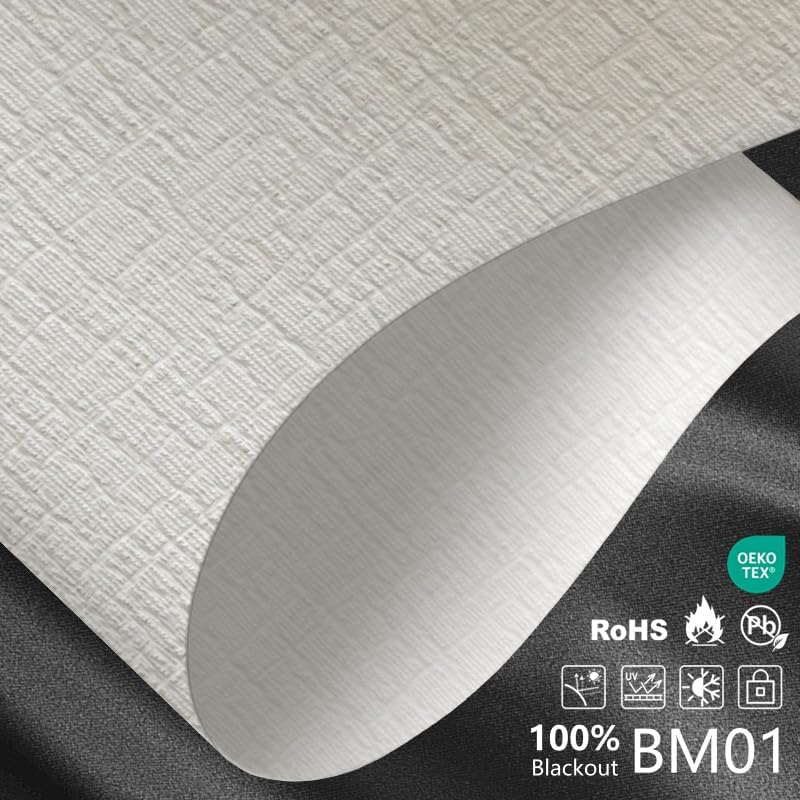 Smart Motorized Blinds – 100% Blackout Roller Shades with Remote, Alexa/Google Home/Siri Control, Matter Compatible, Wireless Rechargeable Battery, Custom Sizes for Windows & Sliding Doors
