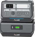 ALLWEI 2400W Portable Power Station with a B200 PRO Expansion Battery, 4096Wh LiFePO4 Battery 4 AC Outlets Up to 2400W for Home, Outdoor Camping, RV, With 1500W AC Charging &1200W Solar Charging