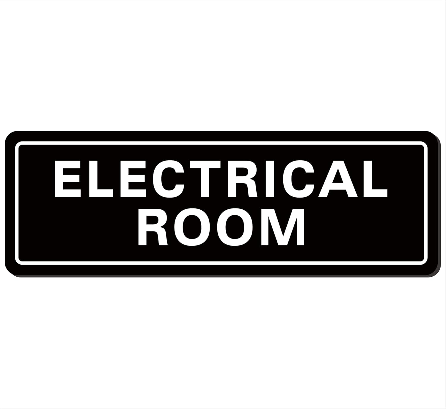 Electrical Room Sign - Premium Durable Acrylic Material, Super Strong Self-adhesive, Quick Installation, Suitable for Your Home and Business (9 × 3 Inches, Black)