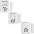 3 Pack Door Alarms with Delay When Left Open 130db Window Break Sliding Siren Vibration Detect Sensor for Home, Apartment Security. Keypad Intruder Burglar Entry Alert. Pool Alarm for Kids Safety
