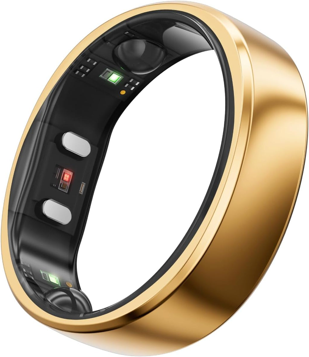 RingConn Gen 2, World’s First Smart Ring with Sleep Apnea Monitoring, No APP Subscription, 12-Day Battery Life, Stress/Heart Rate/Women's Health Tracker, Android & iOS Compatible (Rose Gold, Size 12)