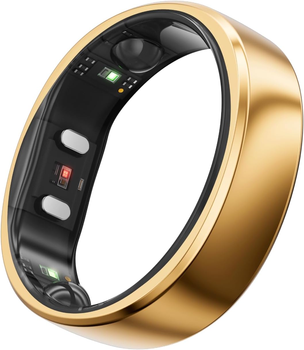 RingConn Gen 2, World’s First Smart Ring with Sleep Apnea Monitoring, No APP Subscription, 12-Day Battery Life, Stress/Heart Rate/Women's Health Tracker, Android & iOS Compatible (Rose Gold, Size 12)