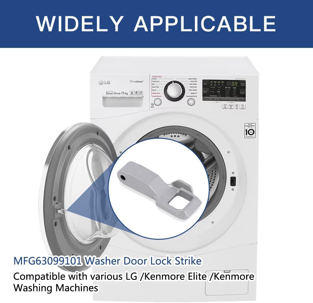 MFG63099101 Washer Door Lock Strik for LG/Kenmore Washing Machine, Door Latch Hook Locker Replacement Part