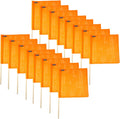 Mytee Products Orange Safety Flags for Trucks with Dowel, DOT Compliant - 18 Inch x 18 Inch High Visibility Vinyl Mesh Warning Flags, 16 Pack