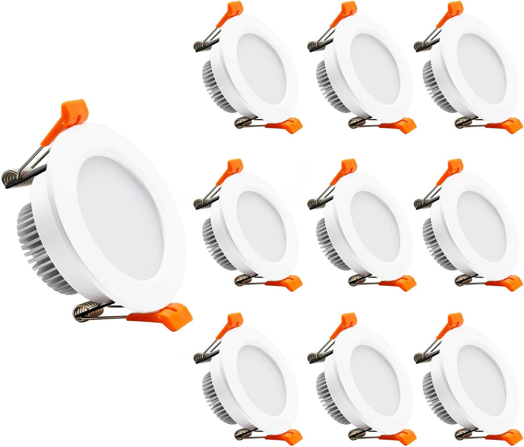 YGS-Tech 2 Inch LED Recessed Lighting, Dimmable Downlight 3W(35W Halogen Equivalent), CRI80, 5000K Daylight White Ceiling Light with LED Driver (10 Pack)