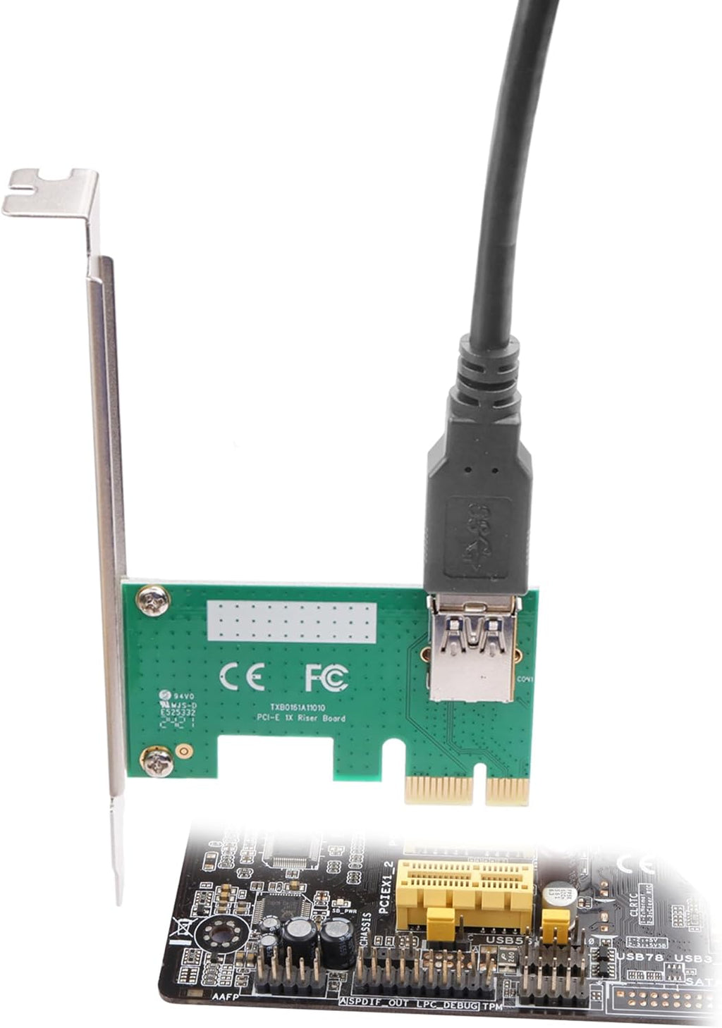 PCIe 1X to Dual Pci Slot Expansion Card PCI-Express 1X Male to PCI Female Adapter for Sound Cards, Network Cards, Fax Cards, Video Capture Cards, Parallel Port Cards