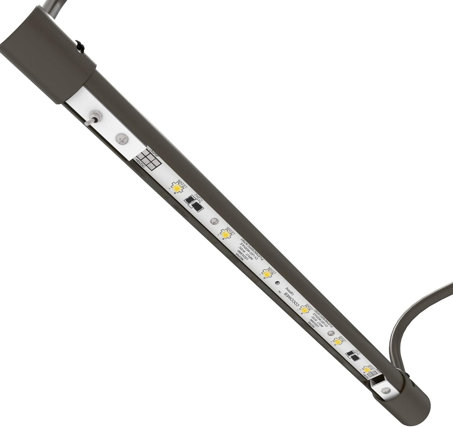 Cocoweb 12 Inch Tru-Slim Mahogany Bronze Picture Light - LED, 2700K, Adjustable Arm, Plug-in, Toggle Switch, Sleek and Compact Design