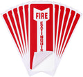PATIKIL Fire Extinguish Signs, 36 Pack 12" x 4" 31.5 Mil Fire Extinguish Sticker Self Adhesive Vinyl Waterproof Protected Safety Sign with Arrow for Home Kitchen Car Boat