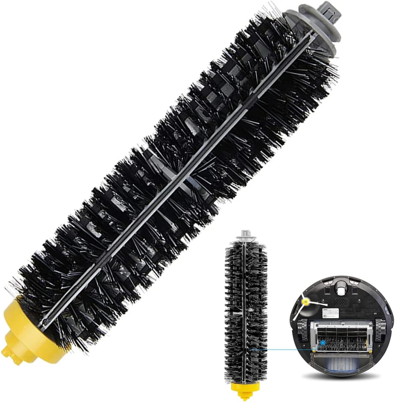 Replacement Parts for IRobot Roomba 600&700 Series,Roomba 614 620 630 635 640 645 650 655 660 675 680 690 695 760 770 780 Vacuum Cleaner(3 Sets Replacement Bristle & Flexible Beater Brushes)