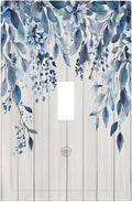 Eucalyptus Rustic Watercolor Plant Decorative Light Switch Cover 1 Gang Single Toggle Device Electrical Faceplate Switchplates Decorator Outlet Wall Plate For Farmhouse Home Decor