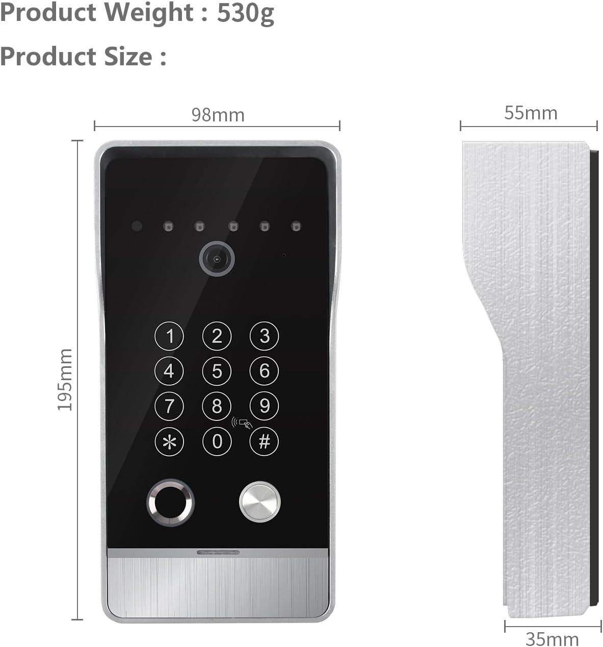 Wired Video Door Phone Apartment Intercom System,10 Inch Touch Monitor with 1080P doorbell,Support Fingerprints, RFID Cards,Passwords,Unlock Motion Detection for Home (2 Doorbell + 2 Monitor)