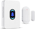 Daytech Wireless Door Sensor Chime Door Entry Chime with 800ft Range 20 Chimes 5 Adjustable Volume Door Open Chime for Business/Home/Office/Store When Entering, 1 Sensor + 1 Receiver