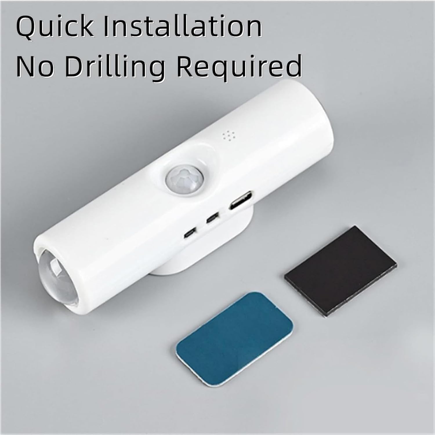 Rechargeable Smart LED Motion Sensor Ambient Light, Punch-Free Smart Sensor Magnetic Rechargeable LED Lights, Color Changing Motion Sensor Light for Stairs, Wardrobe, Cabinet (4, Black-3 Colors)
