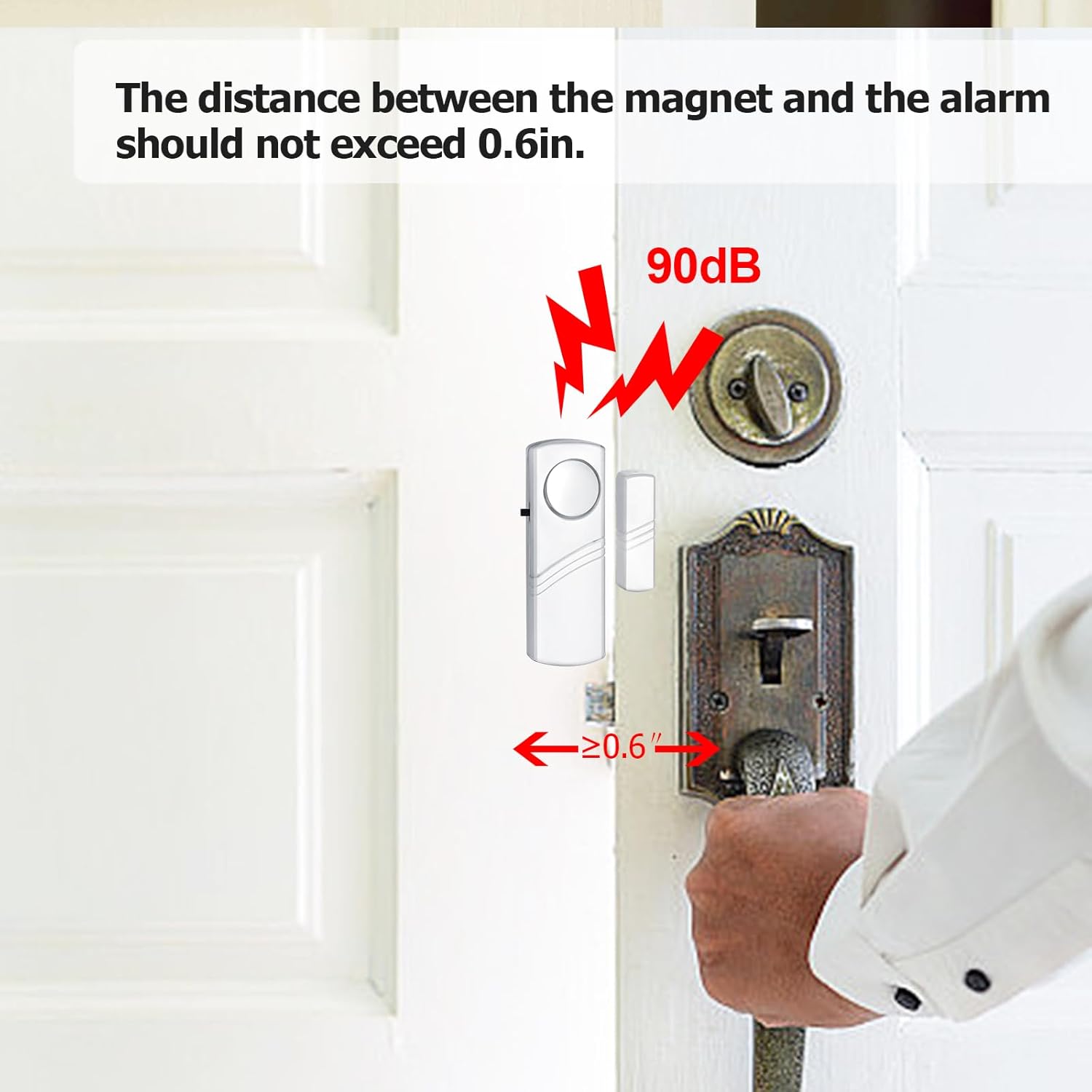 Security Door Window Alarm, 90DB Wireless Sensor Door Window Burglar Alarm, Door Alarms for Kids Safety, Easy Installation Doorbell Alarms for Office House Window Pool (16 Pack)