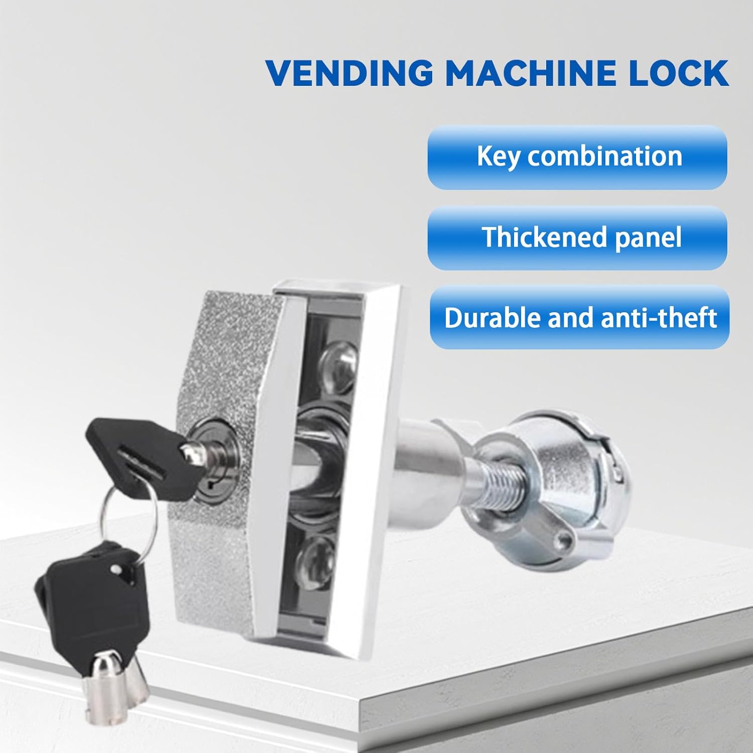 Vending Machine Key,T-Shaped Vending Machine Lock,Non Universal Key Combination,High Security,Suitable for Coin Operated Gaming Machines,Self-Service Car Washing Machines,Etc