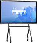 Shiarffe X5 Smart Board with Stand 4K Interactive Whiteboard EDLA-Certified All-in-One Touchscreen Digital Display Built-in 48MP Camera Mics and Speaker for Classrom Hybrid Work