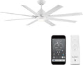 WAC Lighting Mocha XL 8-Blade Aluminum Smart Ceiling Fan in Brushed Nickel