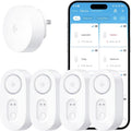 GoveeLife Upgraded Smart Water Leak Detector 1s with 1804ft Ultra-Long Range, WiFi Water Sensor with SMS/Email/APP Push and Sound Alarm, 5-Year Battery Life, Suit for Home, Basement, Kitchen, 4 Pack