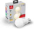 GLOBE Electric Collection Wi-Fi Smart 10 Watt (60W Equivalent) Dimmable Frosted LED Light Bulb 2-Pack, No Hub Required, Voice Activated, 3000K, A19 Shape, E26 Base 34209, Warm White, 2 Count