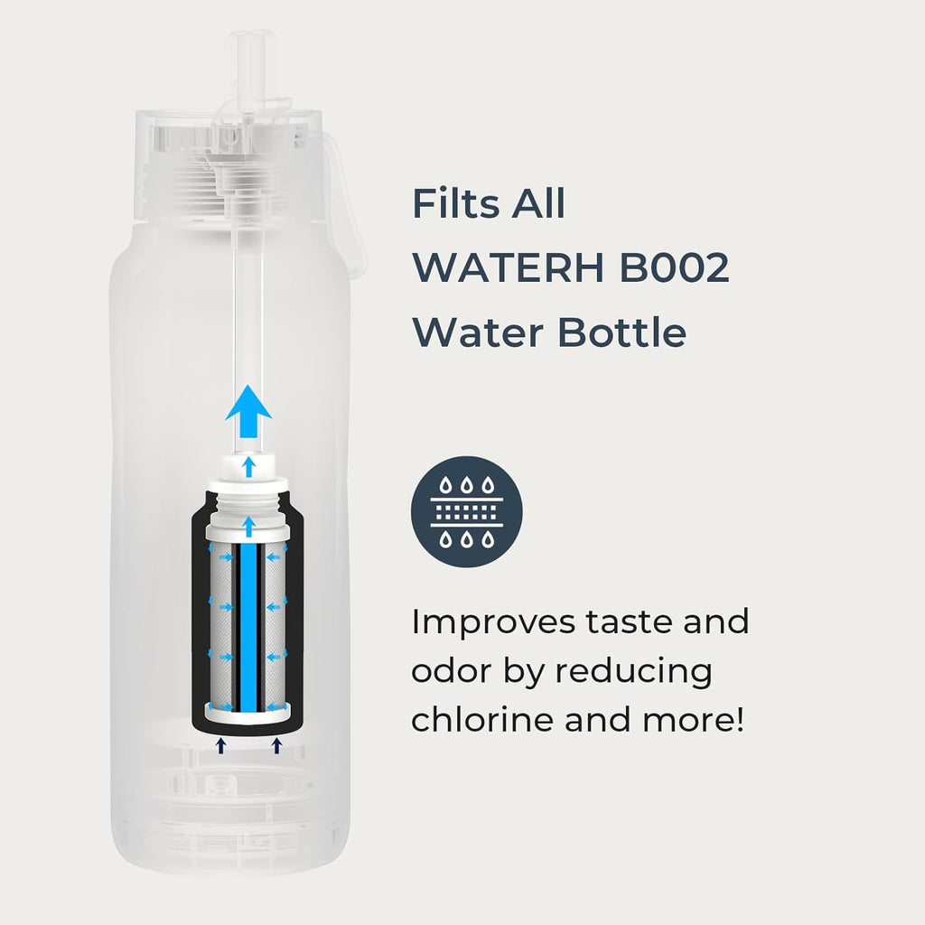 WATERH Vita Smart Water Bottle with Reminder to Drink Water, BPA-Free Vacuum Insulated Water Bottles with Filter & Straw, Bluetooth Intake Water Tracking Bottle, Ideal for Gift (18 oz)