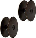 Door Hole Cover Plate, 2-5/8" Diameter Solid Steel, Hole Filler Plate (2, Matte Black)