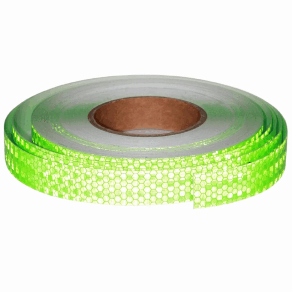 Green Reflective Tape Outdoor Waterproof 1 inch Wide, High Visibility Warning Industrial Marking Tape, Safety Stickers (168 feet)