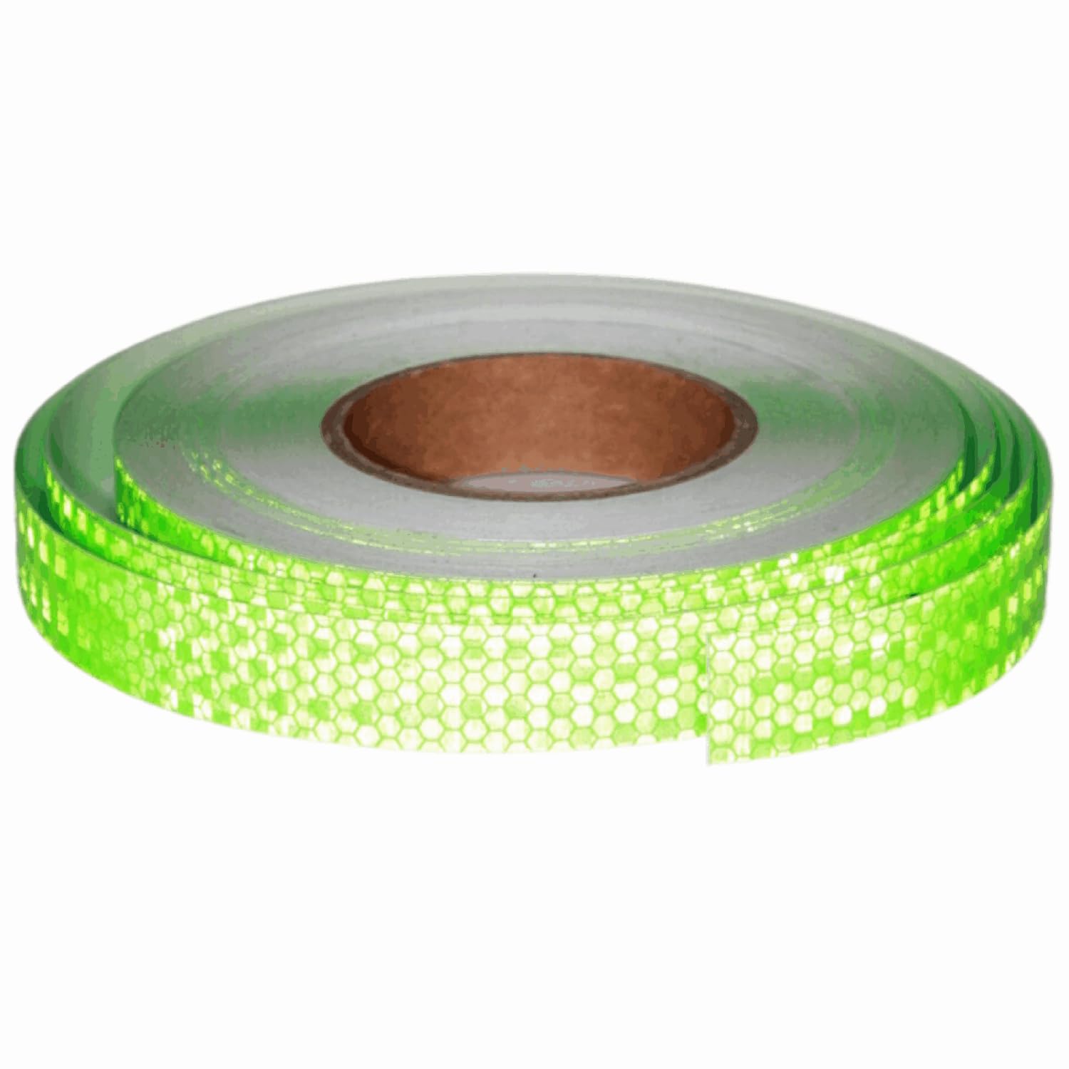 Green Reflective Tape Outdoor Waterproof 1 inch Wide, High Visibility Warning Industrial Marking Tape, Safety Stickers (168 feet)