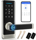 TMEZON Smart Door Lock, Fingerprint Smart Lock for Front Door, Keyless Entry Door Lock, Keypad Door Lock with with Handle, IP66 Weatherproof Electronic Door Lock Home Security