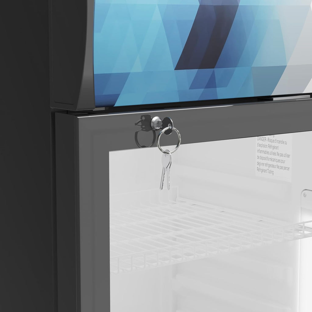 KoolMore 22 in. 9 cu. ft. Commercial One Glass Door Beverage Display Merchandiser Refrigerator Cooler, ETL Listed in Black