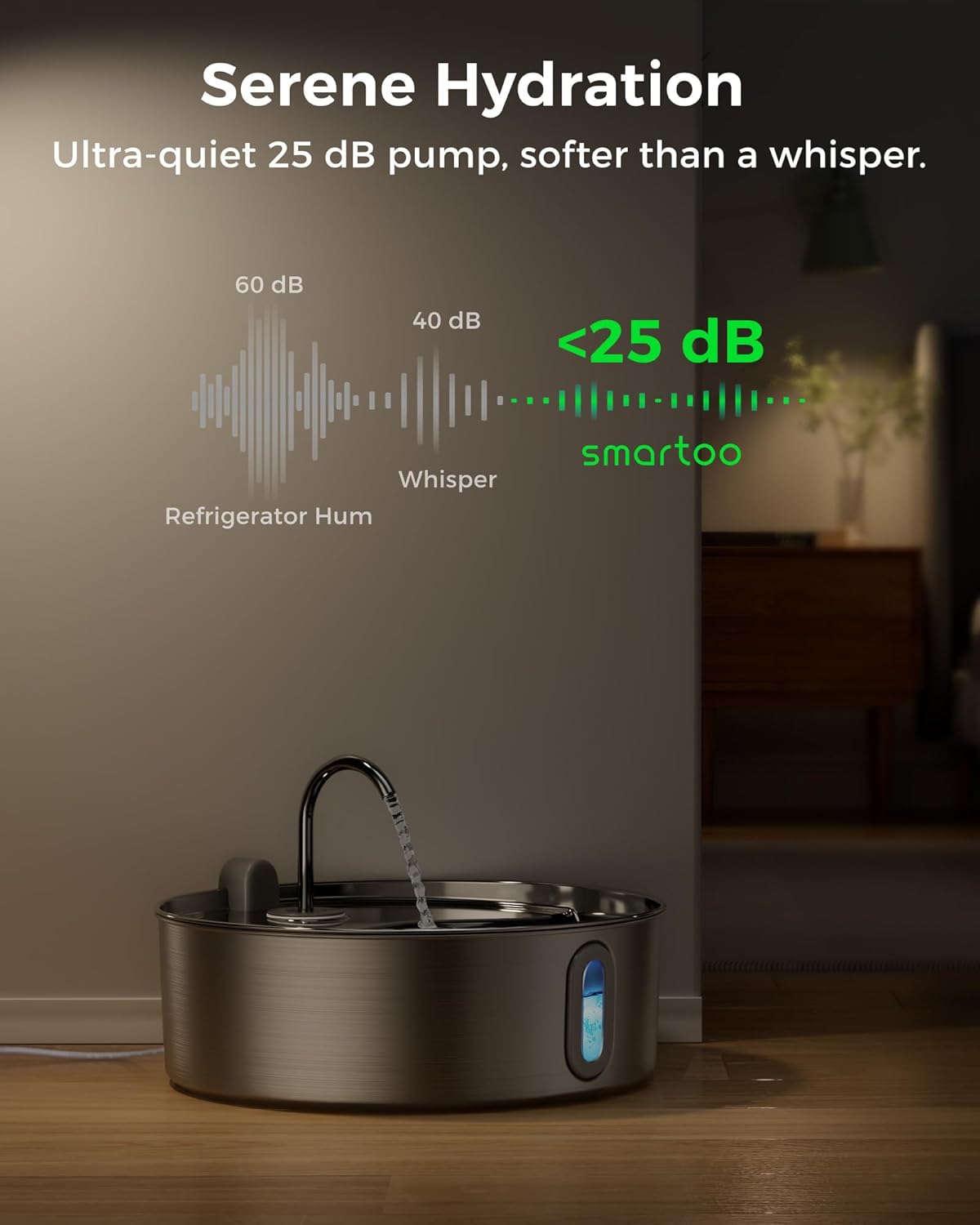 Dog Water Fountain for Large Dogs 7L/236oz Stainless Steel Dog Water Bowl Dispenser Automatic Cat Water Fountain with Deeper Drinking Area, Multi-Filtration Pet Fountain with 6 Filters