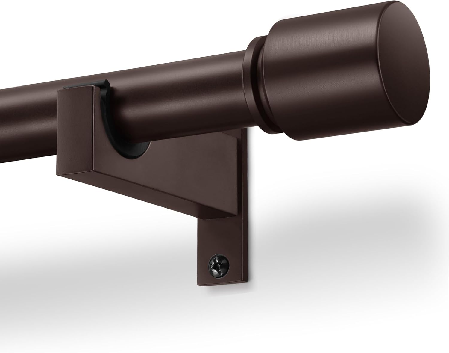 Bronze Aluminium Curtain Rods for Windows,1 Inch Adjustable Curtain Rod 32-45,Heavy Duty Drapery Rods with Thicken Bracket,Decorative Modern Single Rod with Aluminium Finials