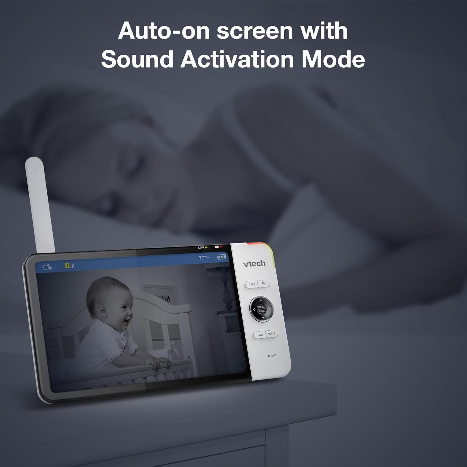 VTech VM919HD (Upgraded) Video Monitor with 7'' 720p Screen,360 Panoramic Viewing, 110 Wide-Angle View,Night Vision, Up to 1000ft Range, Secured Transmission No WiFi