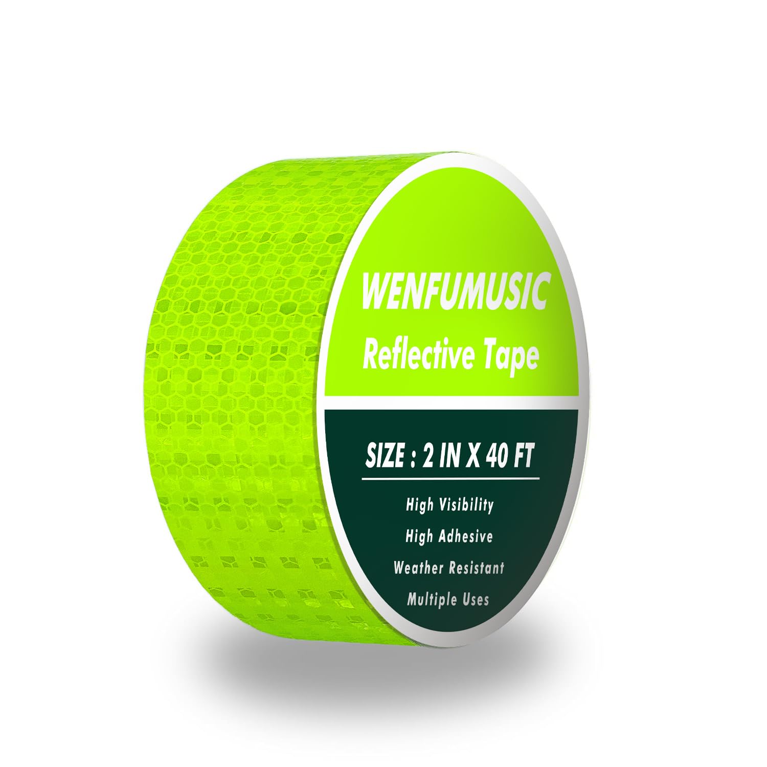 Reflective Tape 2" x40ft Fluorescent Green, DOT-C2 Waterproof Reflective Stickers & Reflector Tape with Strong Adhesive for Trucks, Trailers, Motorcycles, Bikes, Outdoor Safety