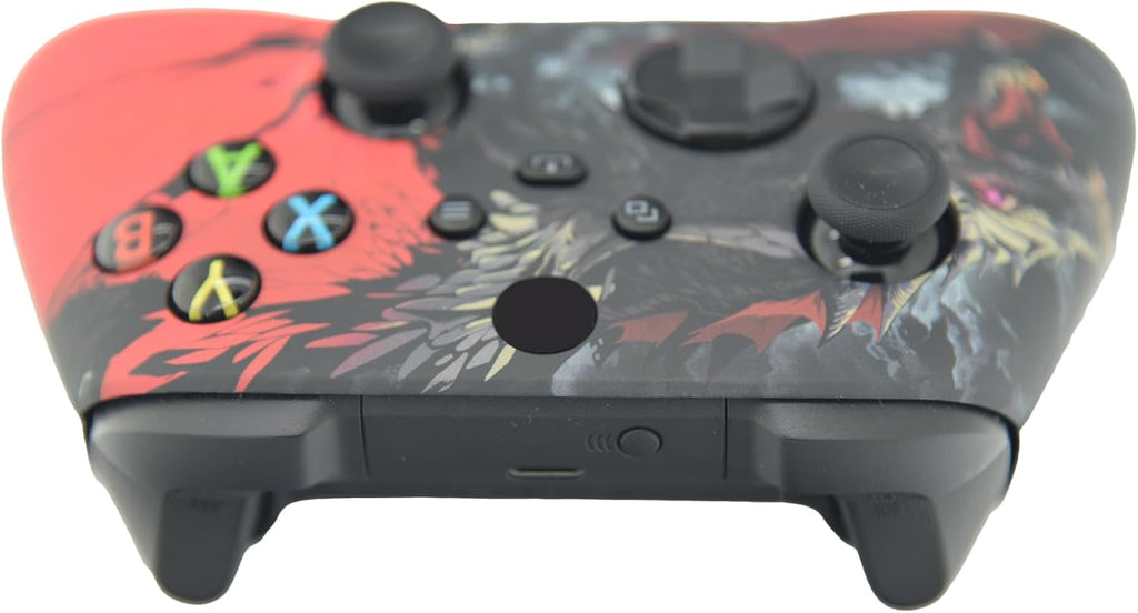 ProControllers LLC Hand Airbrushed Fade Custom Controller Compatible with Xbox Series X/S & Xbox One (Series X/S Black Dragon)
