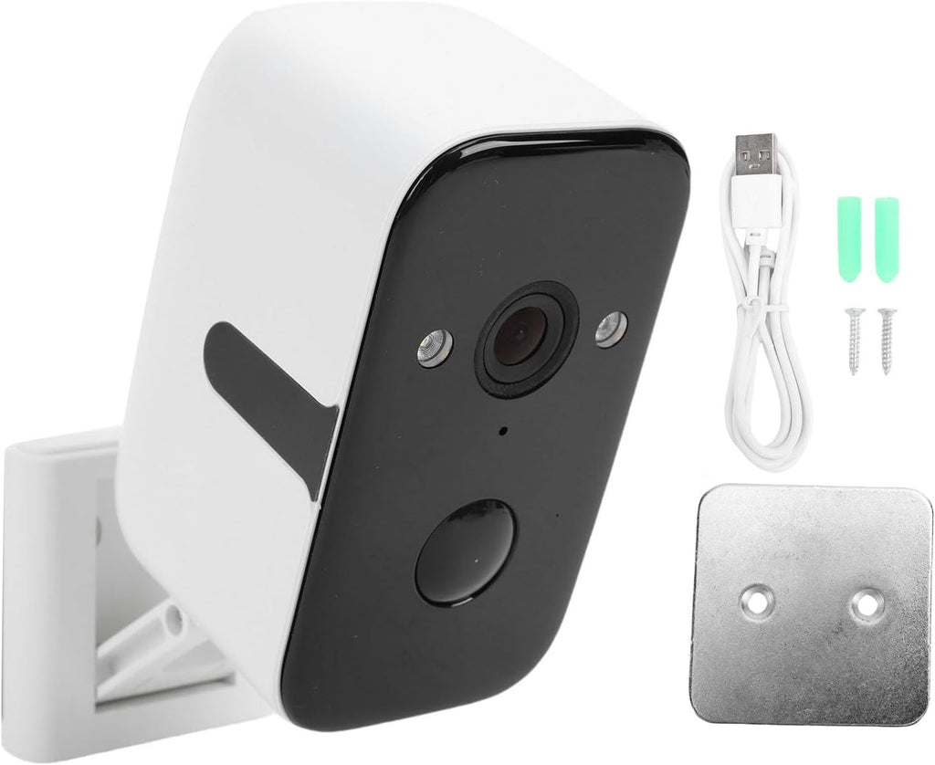 Pan Tilt Security Camera, 2K HD with Magnetic Mount, Wireless WiFi and No Monthly Fee, 5200mAh Battery for Easy Indoor Outdoor Installation