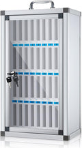 Amylove 36 Slots Cell Phone Locker Cabinet Aluminum Alloy Pocket Chart Storage Locker Box Cabinet Wall-Mounted Cell Phones Storage Box with Handle for Office Classroom Gym (White)