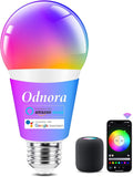 LED Smart Light Bulbs, Color Changing Light Bulb 9W, Compatible with Alexa & Google Assistant, 2.4GHz Bluetooth WiFi Light Bulbs, 16 Million Colors RGBTW A19 60W Equivalent Bulb, 800LM, 1 Pack