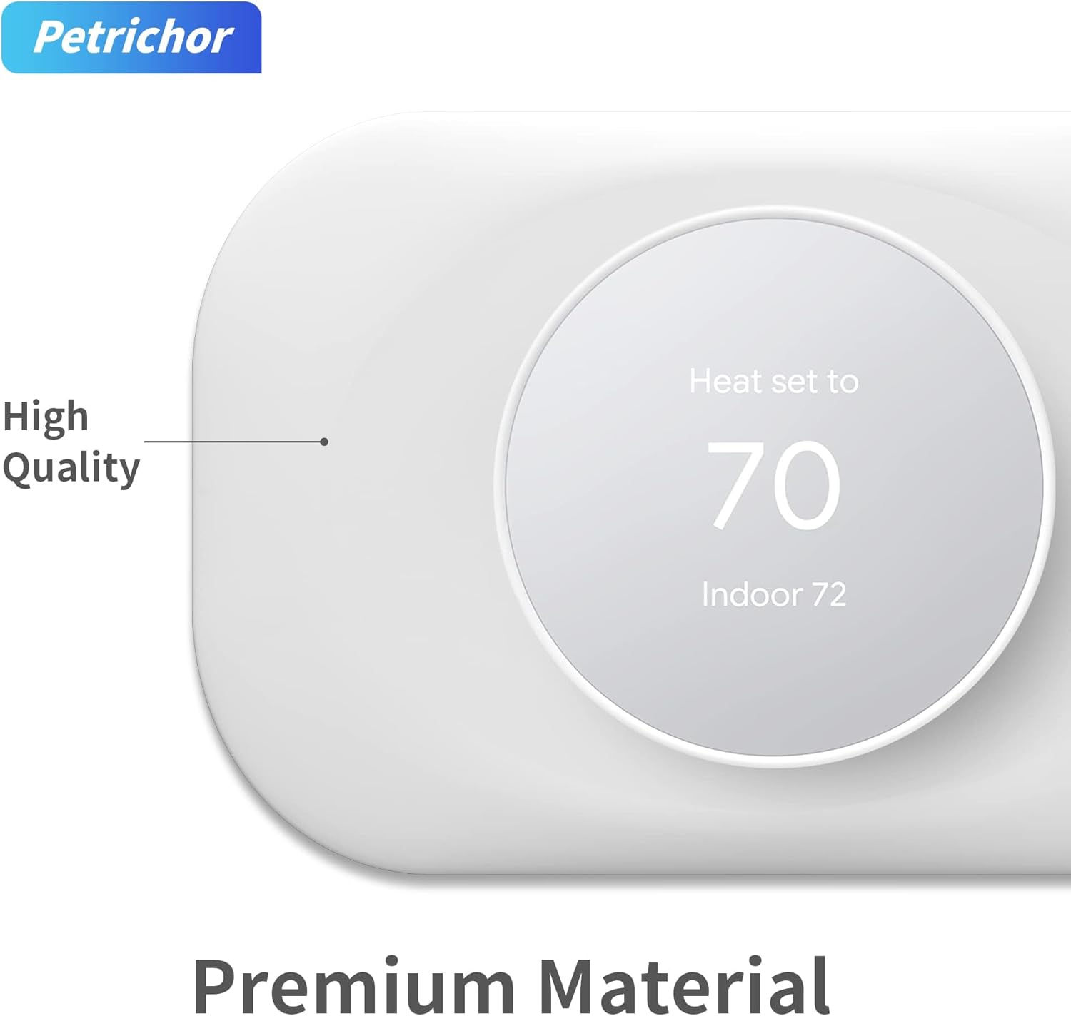 Compatible with Google Thermostat 2020 Wall Plate Cover - Petrichor Nest Thermostat Trim Kit, Made for Google Nest Thermostat 2020, Cover Imperfections Easy to Install - White（2 Pack）
