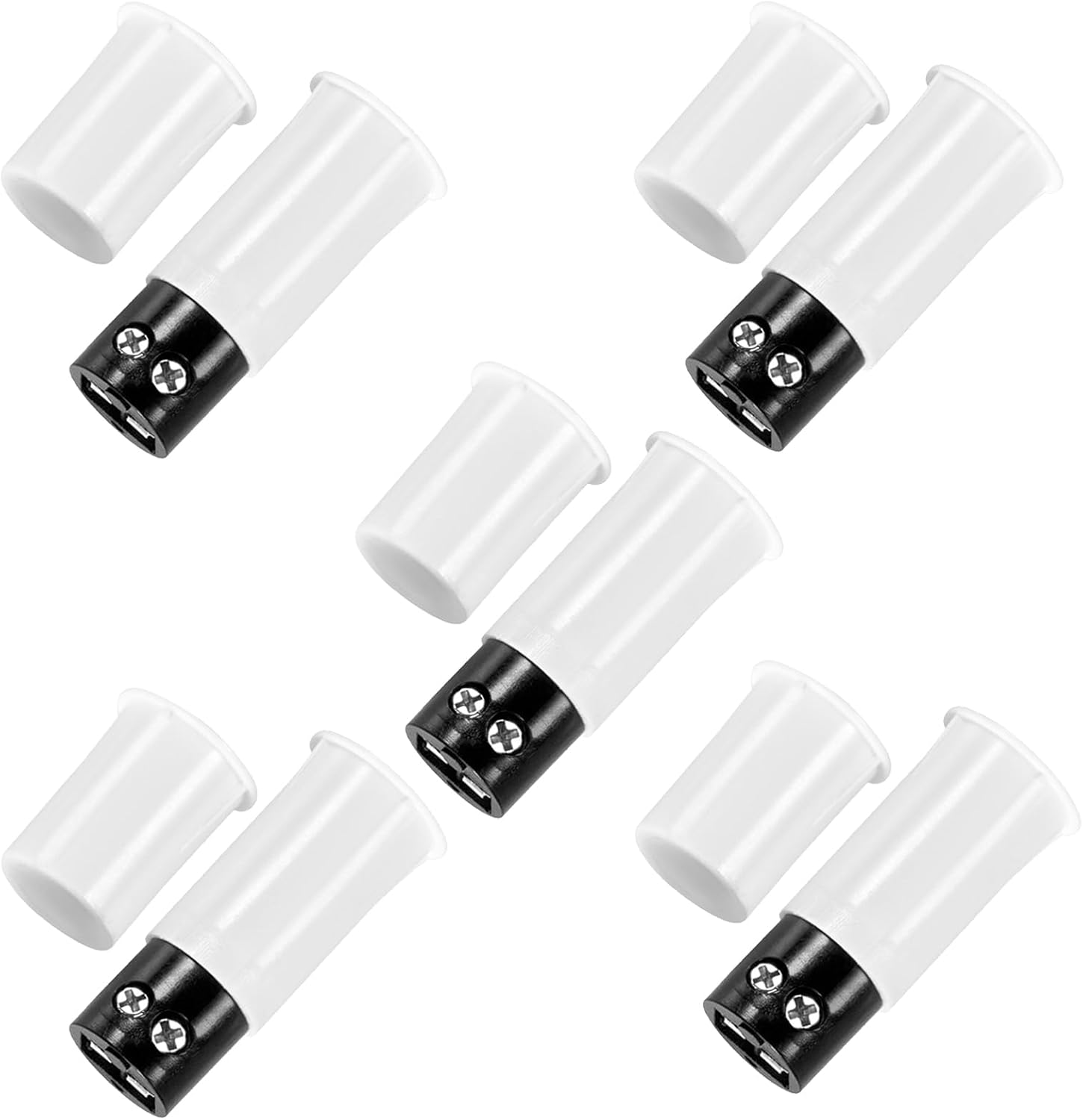 TOWODE Normally Closed Recessed Window Door Contact Sensor Alarm Magnetic Reed Switch,NC Magnetic Switch for Home Security, Suitable for Wooden Doors and Windows,5 Sets