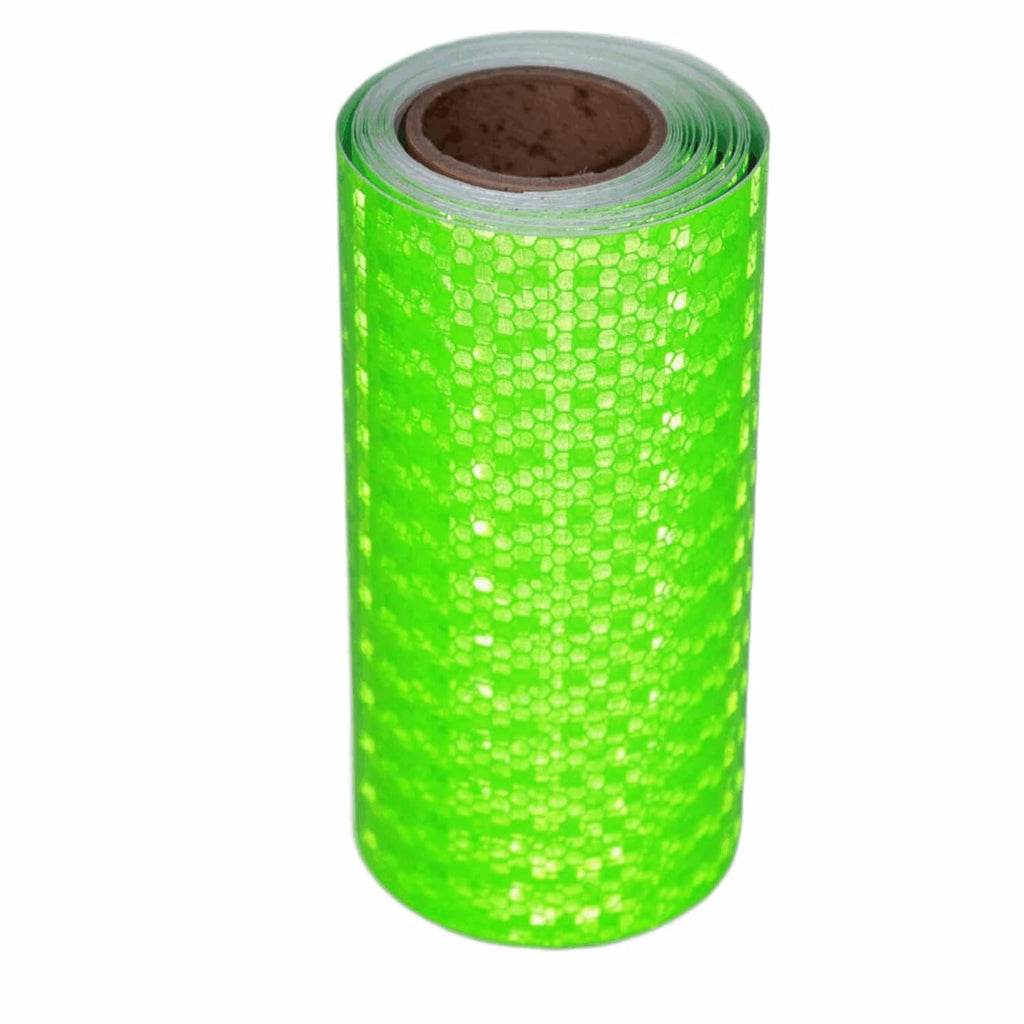 Green Reflective Tape Outdoor Waterproof 6 inch, High Visibility Warning Industrial Marking Tape, Safety Stickers (11 feet)
