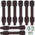 Child Safety Cabinet Locks for Baby Proof,Child Proof Safety Locks for Cabinets,Drawers,Cupboard,Oven,Fridge,8Packs Brown Locks,BAOWEIJD